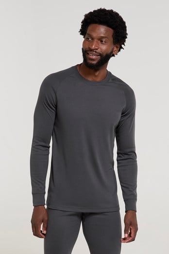 Thermal Mens Base Layer Top Charcoal