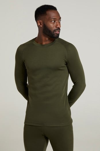 Thermal Mens Base Layer Top Khaki