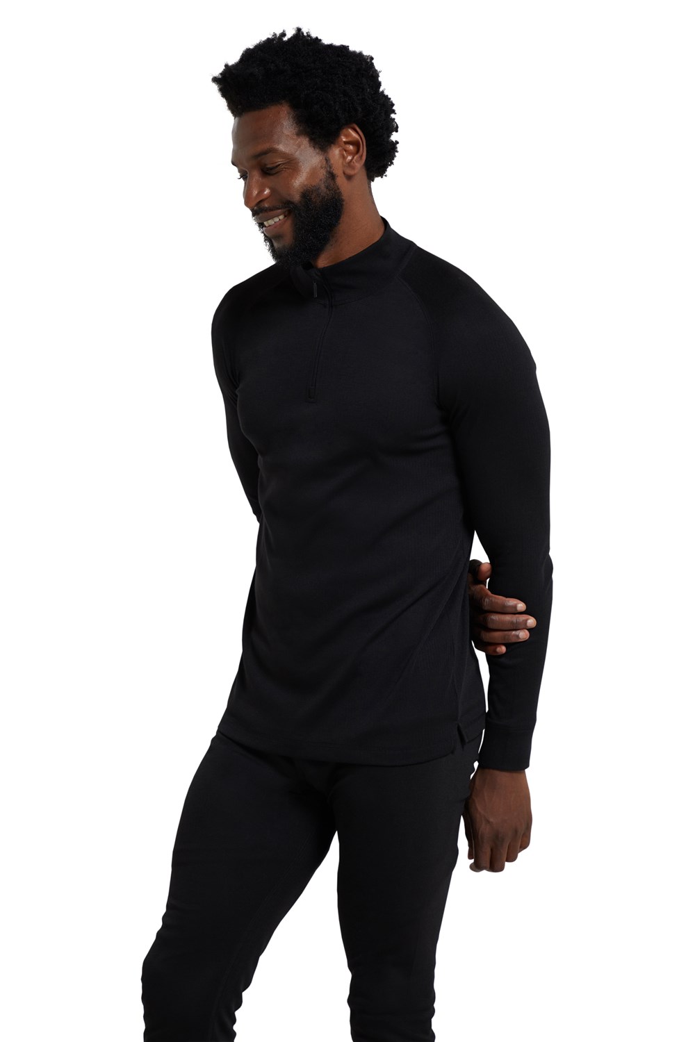 Mountain Warehouse Mens Long Sleeve Top Half Zip Thermal Winter Warm Base Layer - Picture 13 of 85