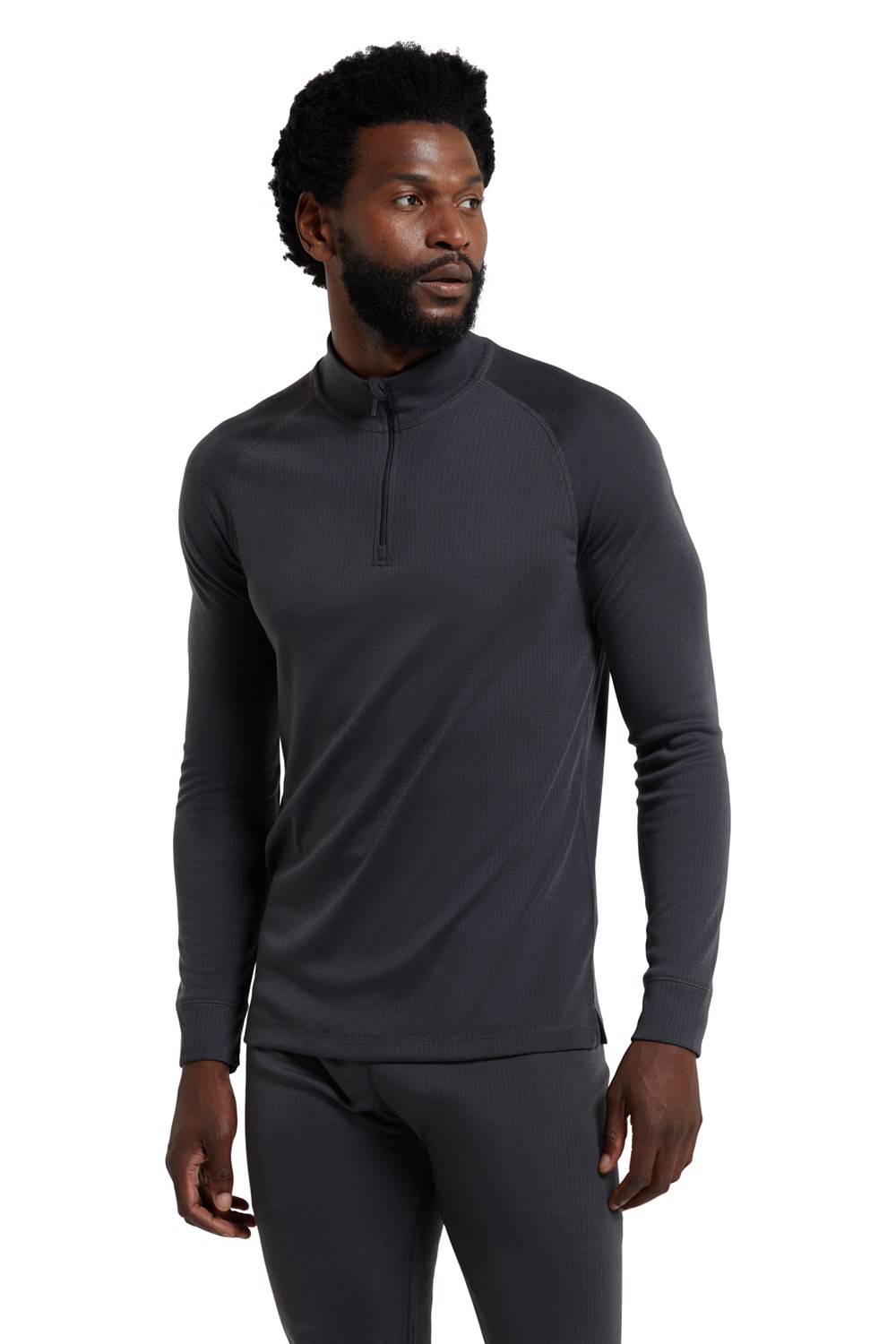 Mountain Warehouse Mens Long Sleeve Top Half Zip Thermal Winter Warm Base Layer - Picture 34 of 85