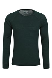 Merino Mens Thermal Top Dark Green