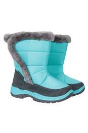 Caribou  Kids Faux Fur Trim Snow Boots