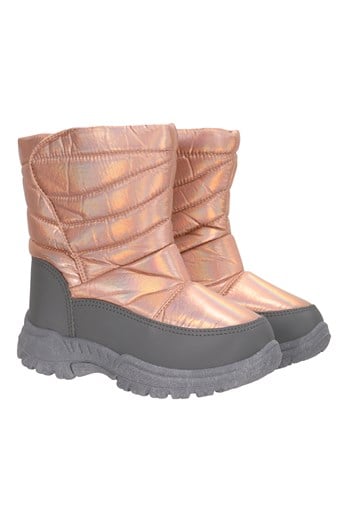 Caribou Toddler Adaptive Snow Boots Rose Gold