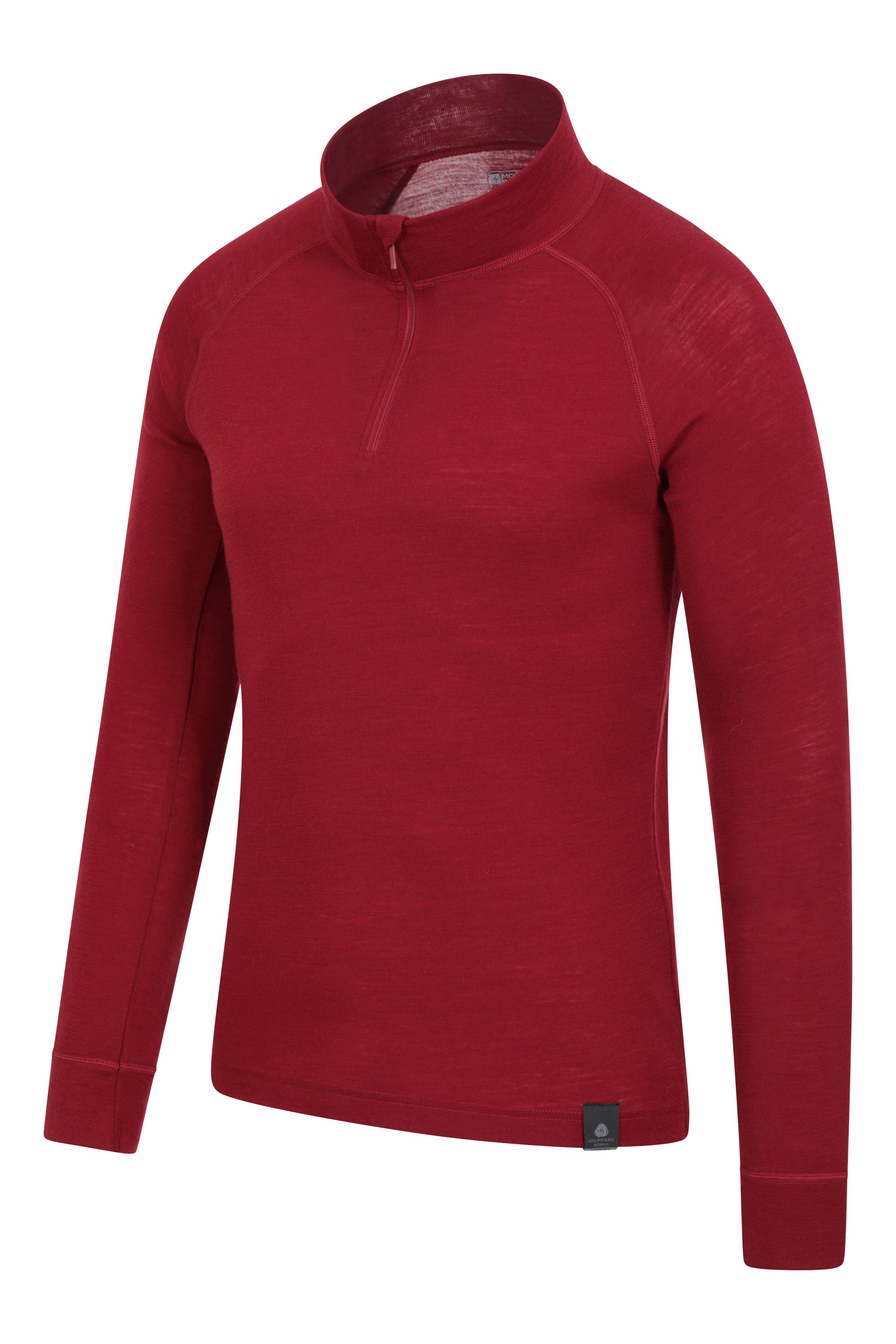 Mountain Warehouse Merino Mens Long Sleeved Top with Round Neck Easy Care