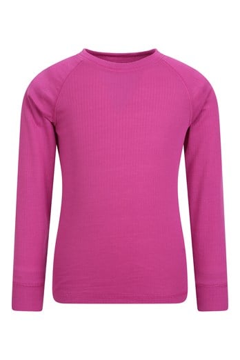 Talus Kids Base Layer Top Bright Pink