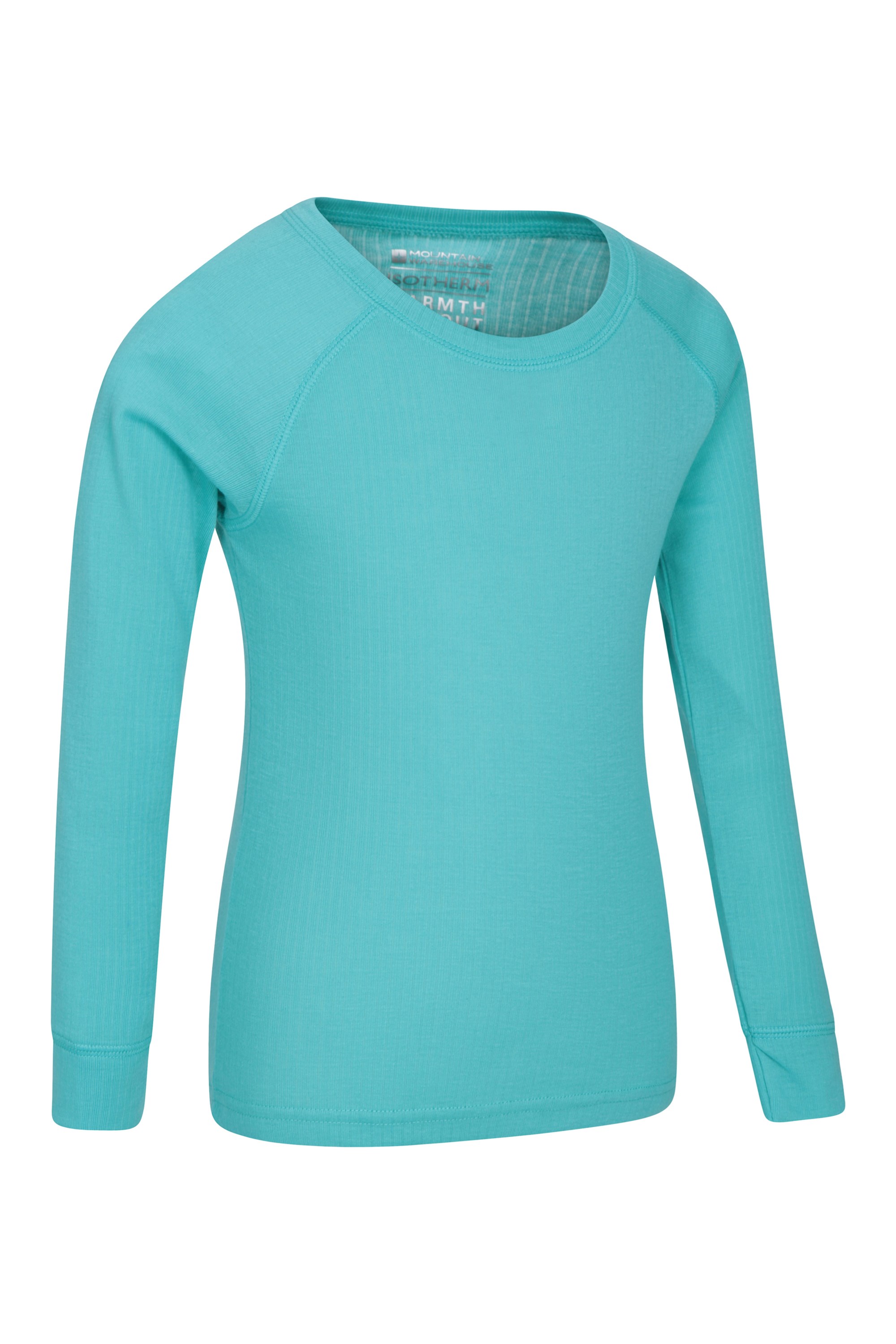 Mountain Warehouse Merino Kids Round Neck Thermal Baselayer Top Light Quick Dry Childrens T-Shirt Full Sleeves Great for Winter Camping Warm Sweater Breathable