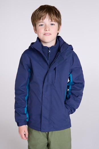 Cannonball 3 in 1 Kids Waterproof Jacket  Blue
