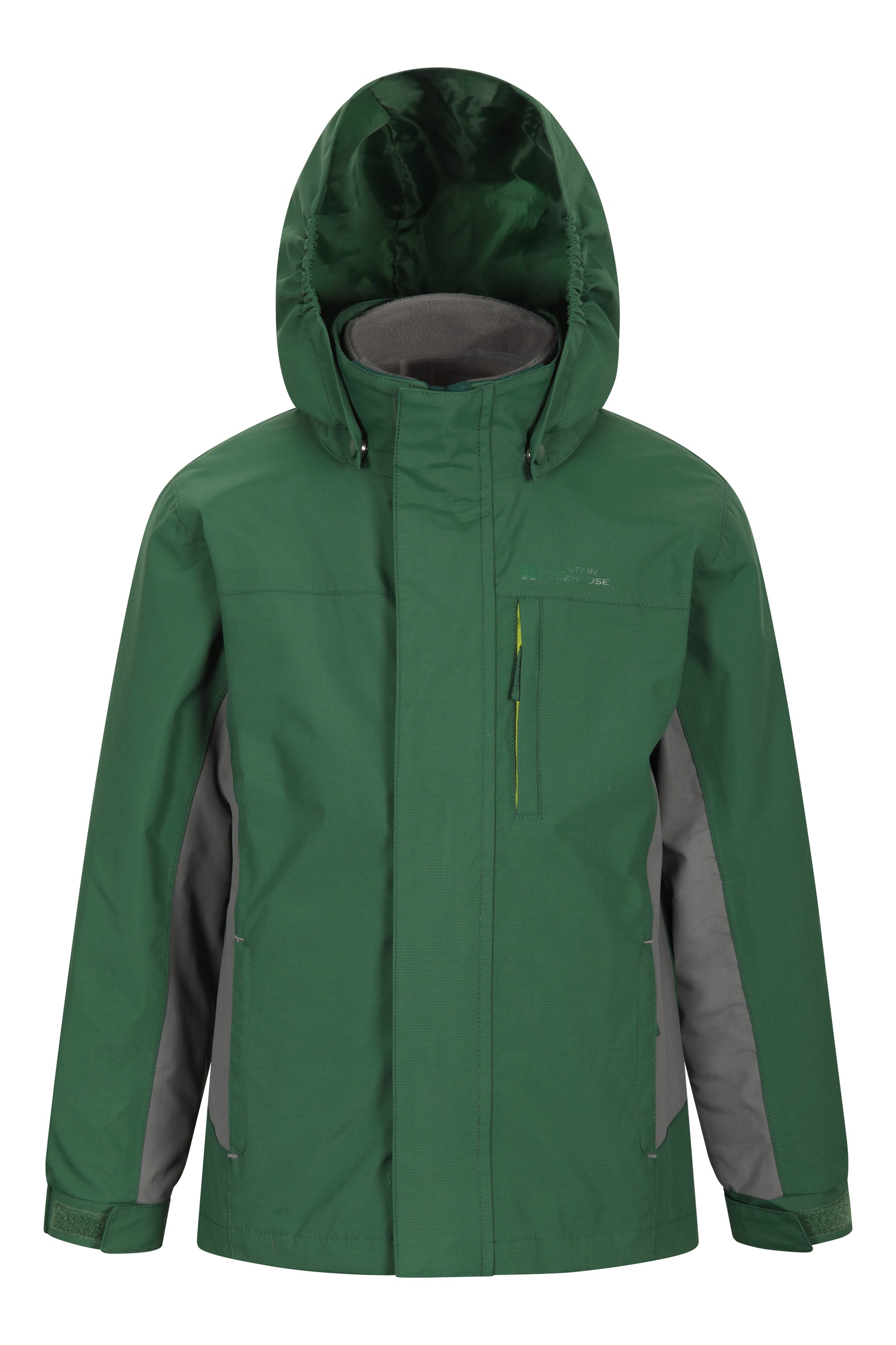 Mountain Warehouse boys mountain warehouse 3 in 1 Waterproof jacket size 7-8 green 