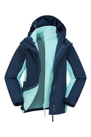 Lightning 3 in 1 Kids Waterproof Jacket Navy