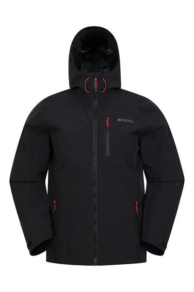 Bachill Mens 3 Layer Waterproof Jacket - Black