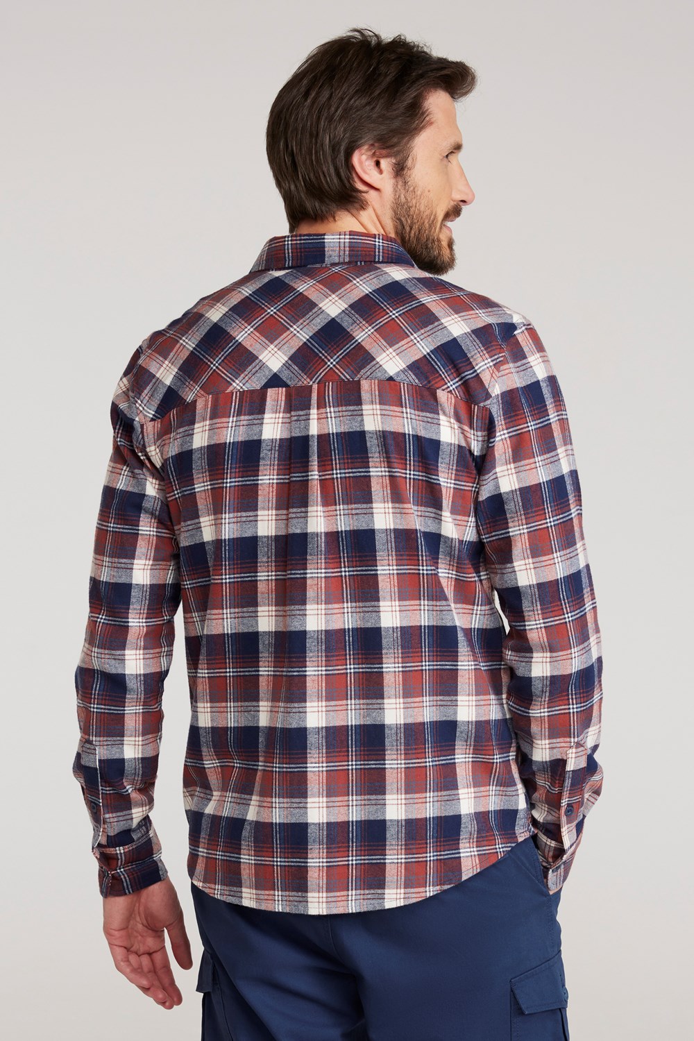 Mountain Warehouse Herren Flanell Langarm Hemd 100% Baumwolle Atmungsaktiv - Bild 15 von 316