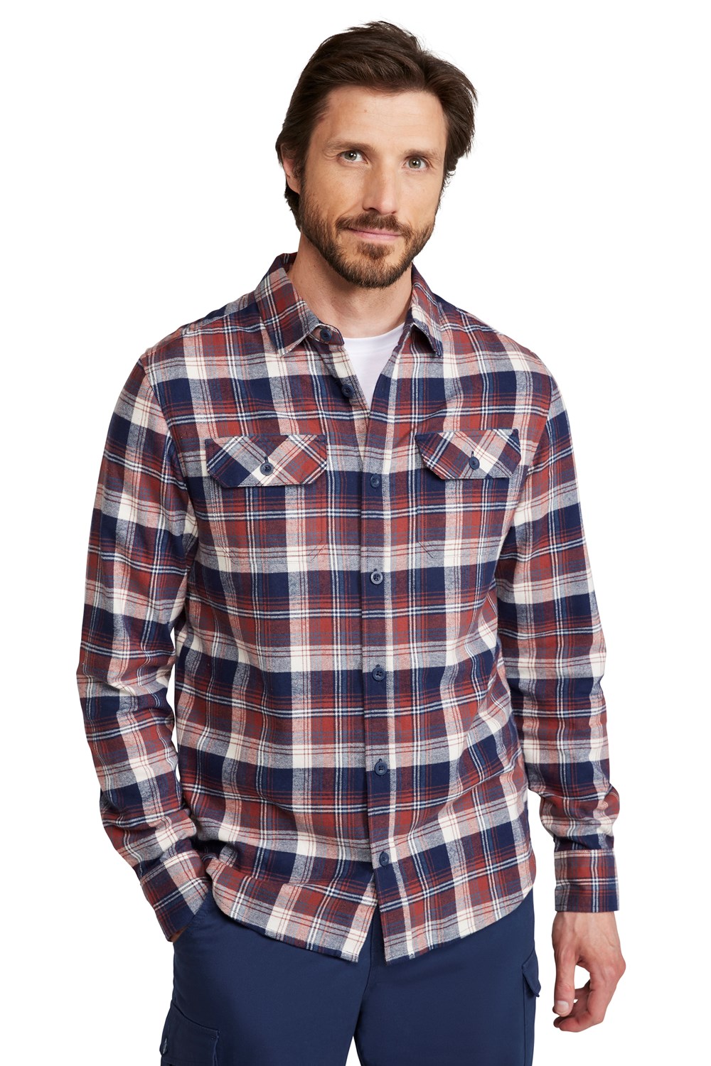 Mountain Warehouse Herren Flanell Langarm Hemd 100% Baumwolle Atmungsaktiv - Bild 23 von 316