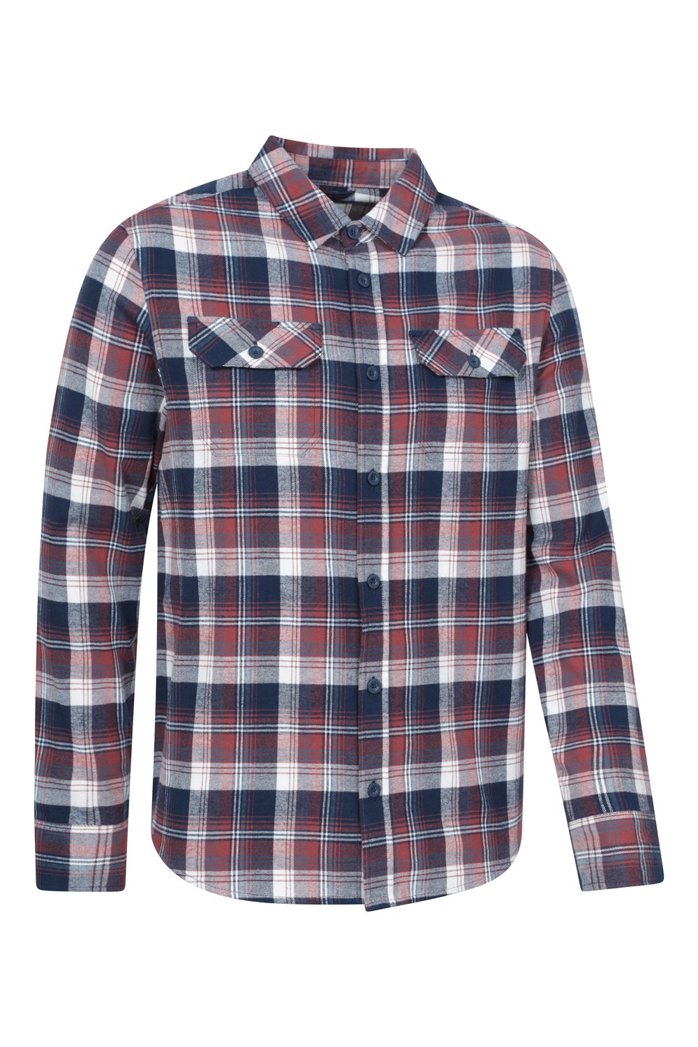 Mountain Warehouse Herren Flanell Langarm Hemd 100% Baumwolle Atmungsaktiv - Bild 19 von 316