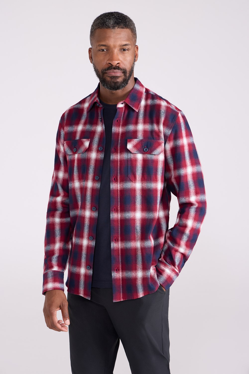 Mountain Warehouse Herren Flanell Langarm Hemd 100% Baumwolle Atmungsaktiv - Bild 24 von 316