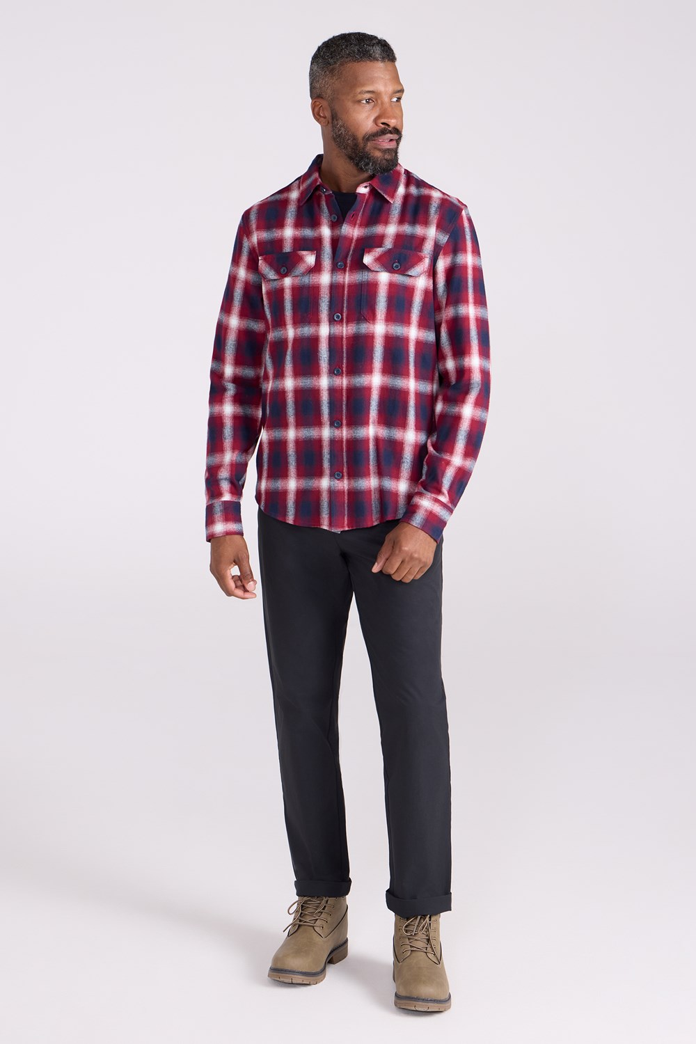 Mountain Warehouse Herren Flanell Langarm Hemd 100% Baumwolle Atmungsaktiv - Bild 26 von 316