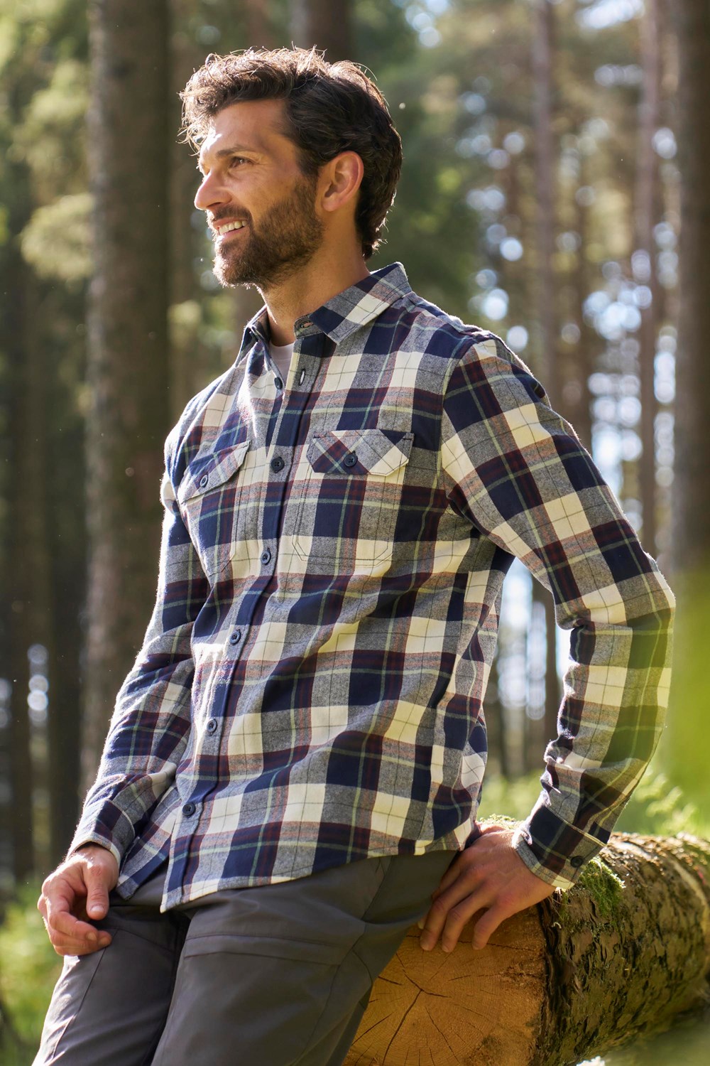 Mountain Warehouse Herren Flanell Langarm Hemd 100% Baumwolle Atmungsaktiv - Bild 35 von 316
