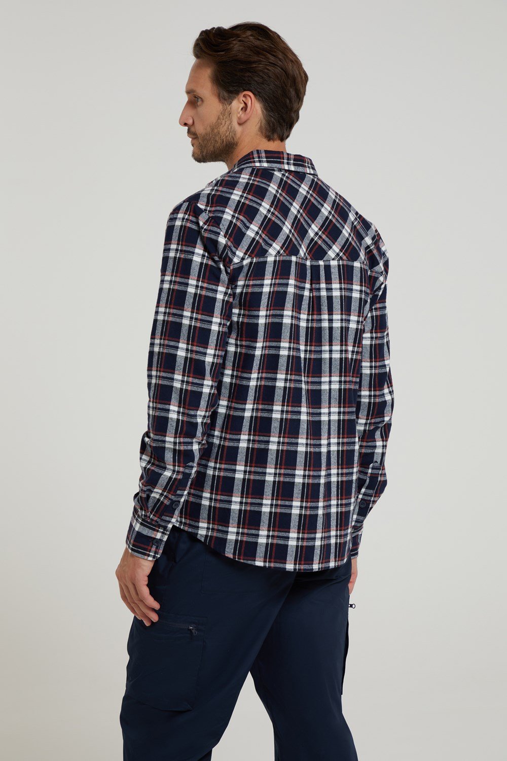 Mountain Warehouse Herren Flanell Langarm Hemd 100% Baumwolle Atmungsaktiv - Bild 40 von 316