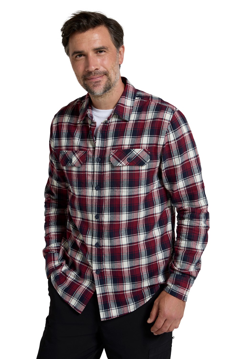 Mountain Warehouse Herren Flanell Langarm Hemd 100% Baumwolle Atmungsaktiv - Bild 72 von 316