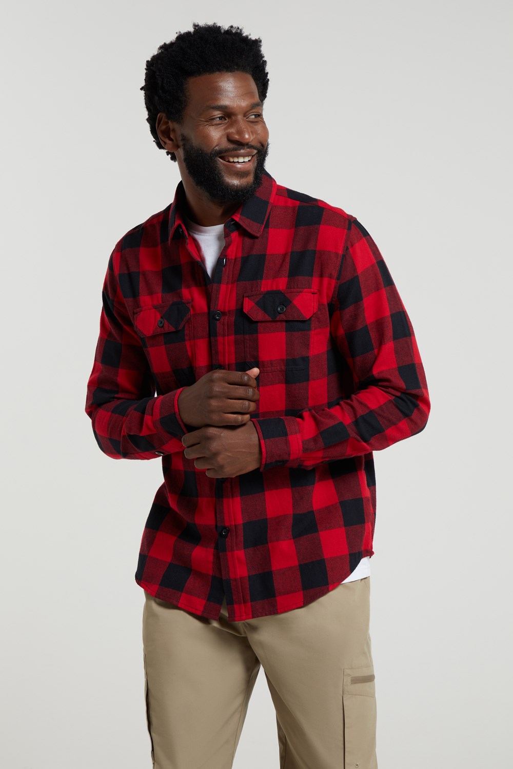 Mountain Warehouse Herren Flanell Langarm Hemd 100% Baumwolle Atmungsaktiv - Bild 80 von 316