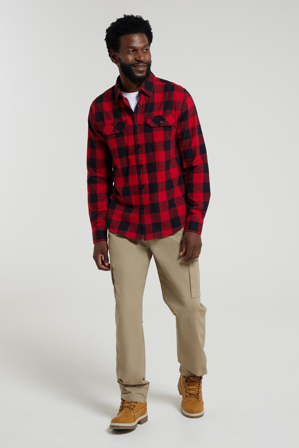 Mountain Warehouse Herren Flanell Langarm Hemd 100% Baumwolle Atmungsaktiv - Bild 83 von 316