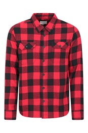 Trace Mens Flannel Long Sleeve Shirt  Carbon