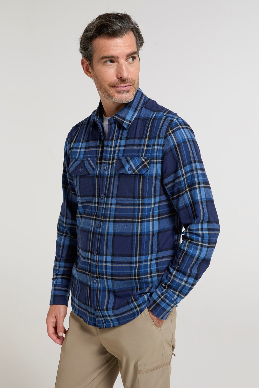 Mountain Warehouse Herren Flanell Langarm Hemd 100% Baumwolle Atmungsaktiv - Bild 108 von 316