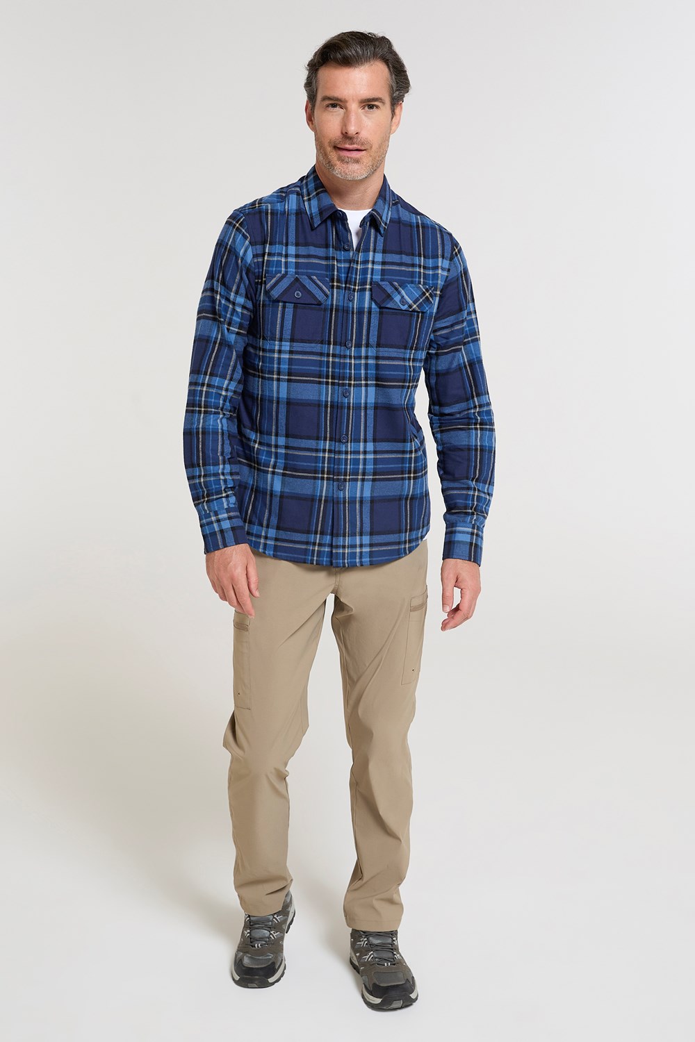 Mountain Warehouse Herren Flanell Langarm Hemd 100% Baumwolle Atmungsaktiv - Bild 110 von 316