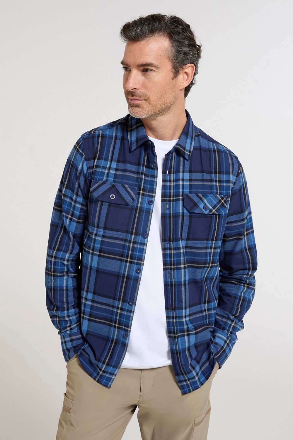 Mountain Warehouse Herren Flanell Langarm Hemd 100% Baumwolle Atmungsaktiv - Bild 112 von 316