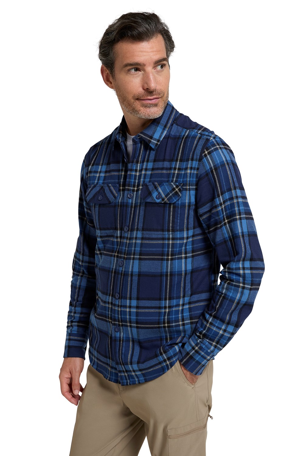 Mountain Warehouse Herren Flanell Langarm Hemd 100% Baumwolle Atmungsaktiv - Bild 119 von 316