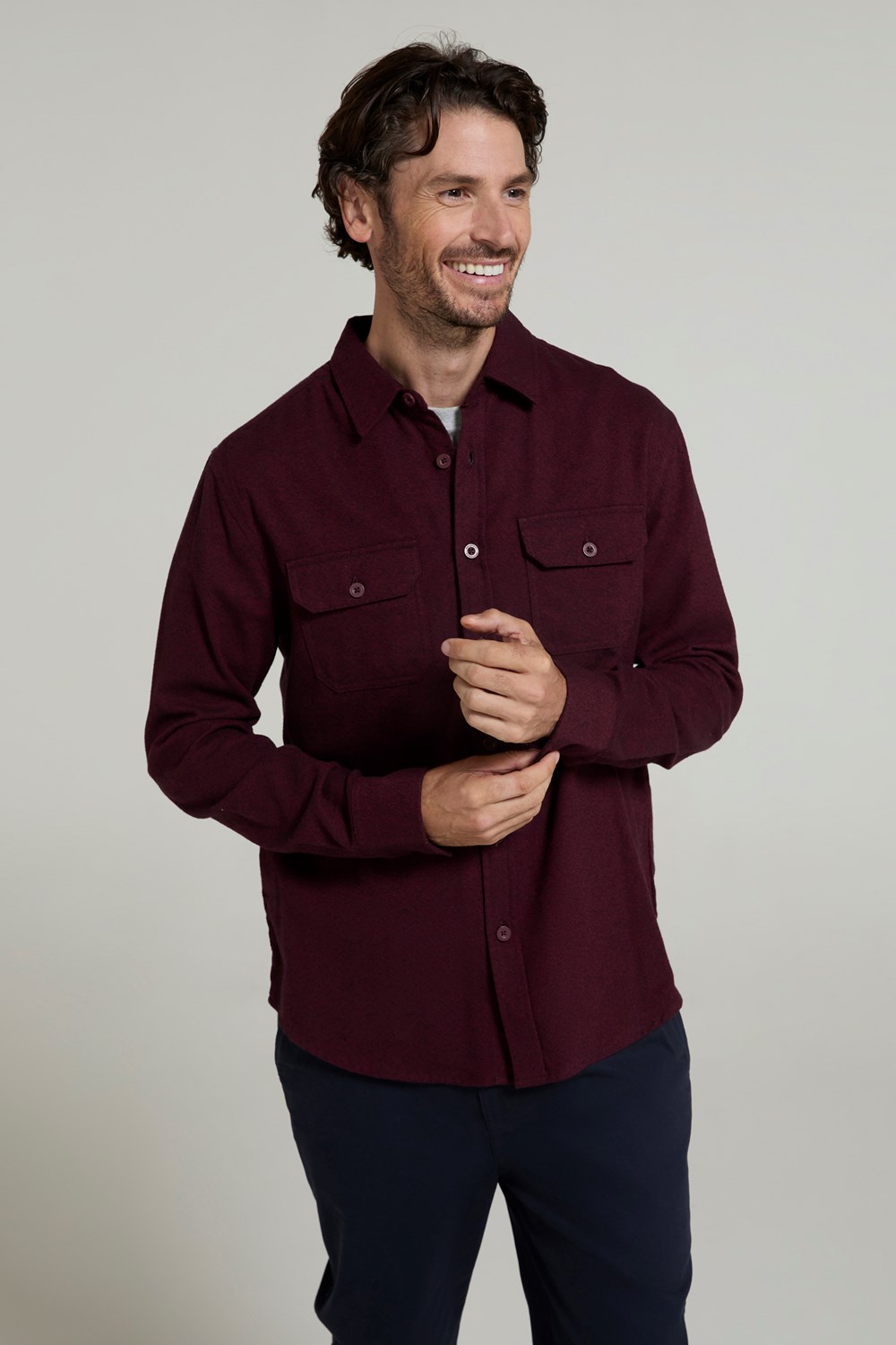Mountain Warehouse Herren Flanell Langarm Hemd 100% Baumwolle Atmungsaktiv - Bild 120 von 316