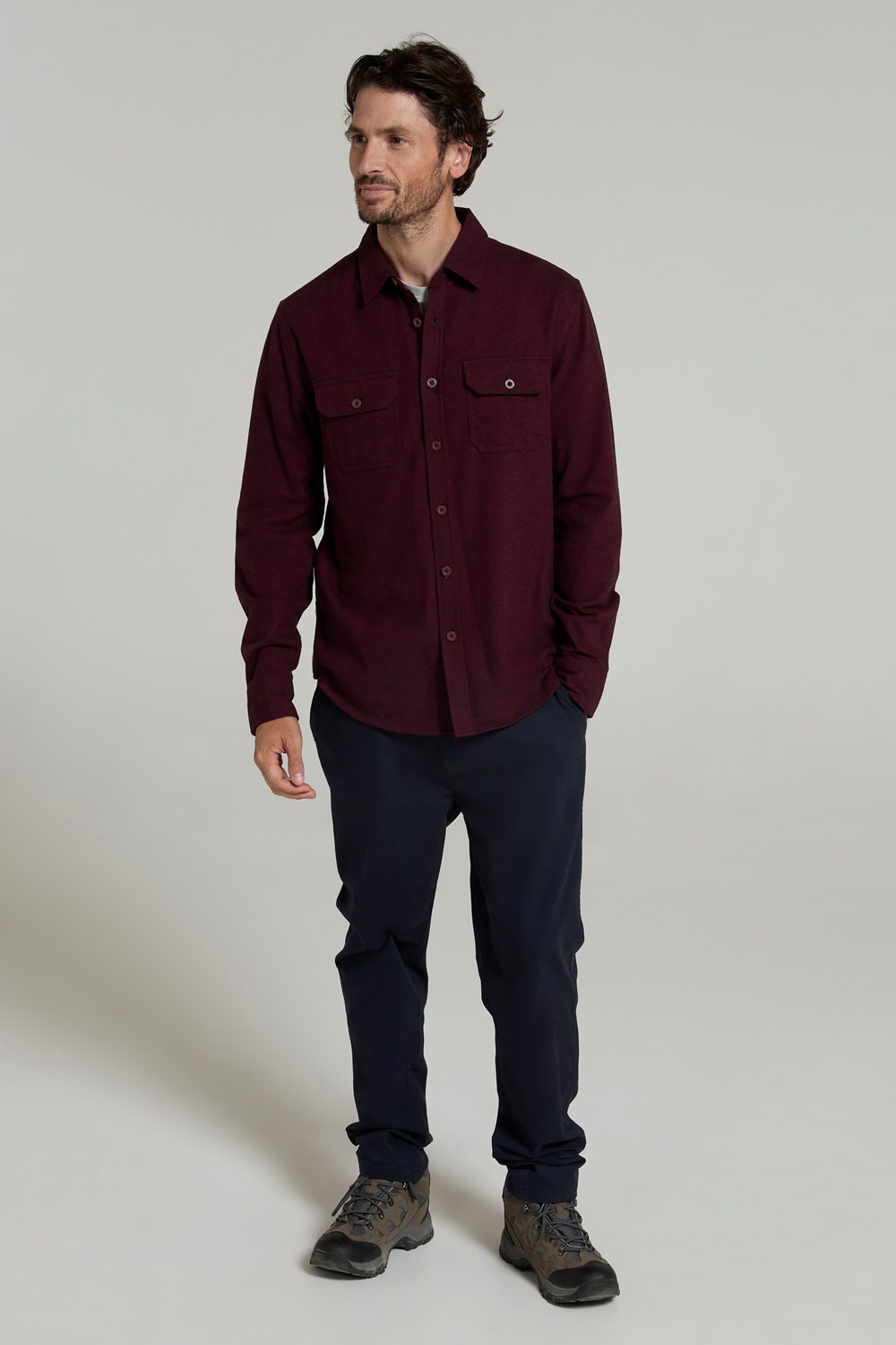 Mountain Warehouse Herren Flanell Langarm Hemd 100% Baumwolle Atmungsaktiv - Bild 124 von 316