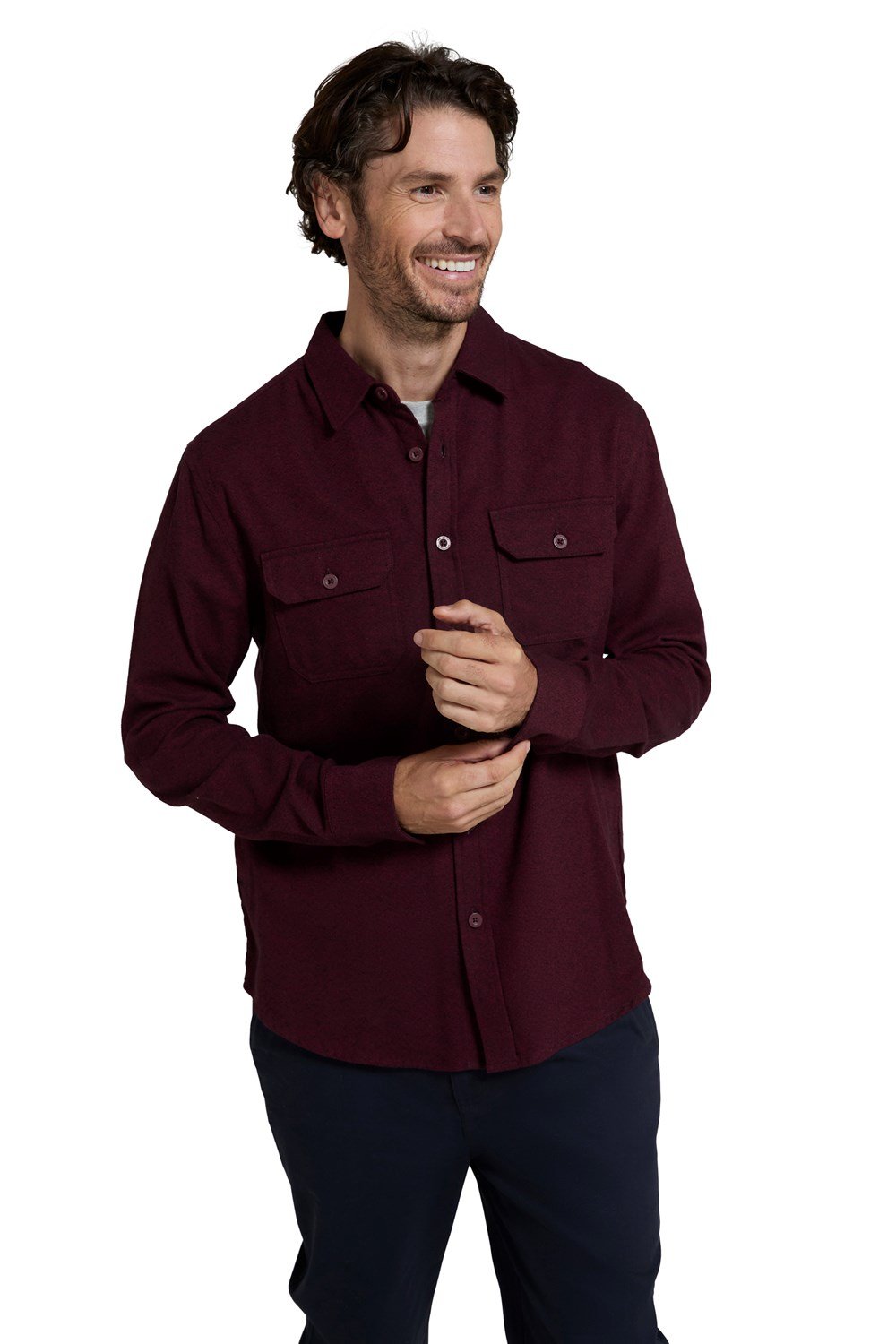 Mountain Warehouse Herren Flanell Langarm Hemd 100% Baumwolle Atmungsaktiv - Bild 131 von 316
