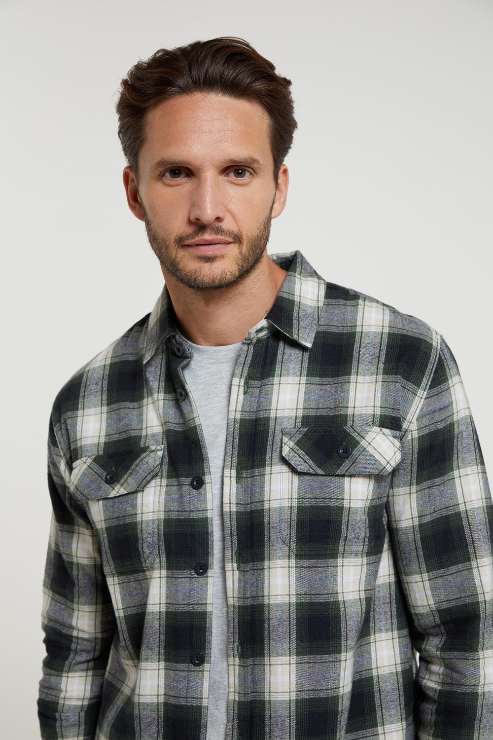Mountain Warehouse Herren Flanell Langarm Hemd 100% Baumwolle Atmungsaktiv - Bild 136 von 316