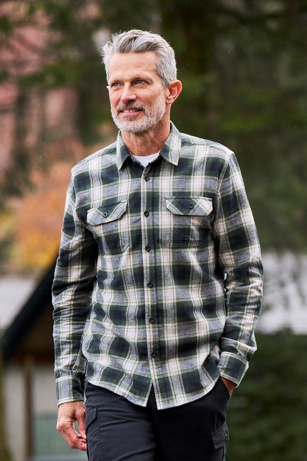 Mountain Warehouse Herren Flanell Langarm Hemd 100% Baumwolle Atmungsaktiv - Bild 132 von 316
