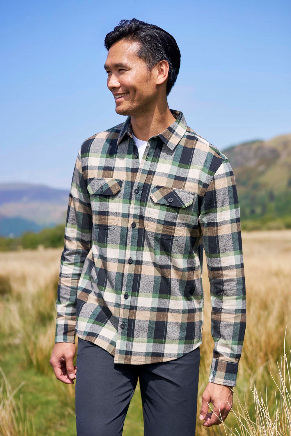 Mountain Warehouse Herren Flanell Langarm Hemd 100% Baumwolle Atmungsaktiv - Bild 150 von 316