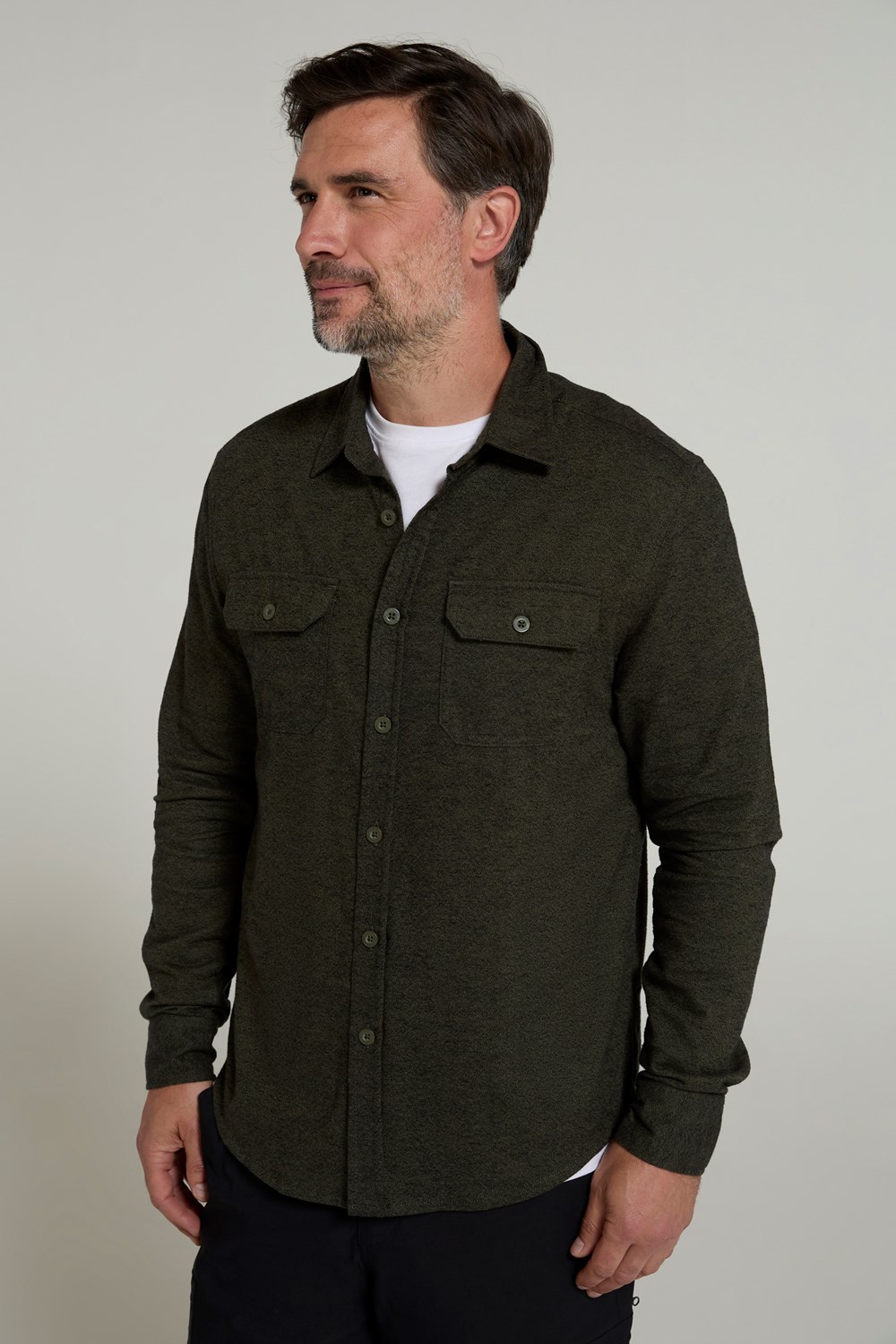 Mountain Warehouse Herren Flanell Langarm Hemd 100% Baumwolle Atmungsaktiv - Bild 163 von 316