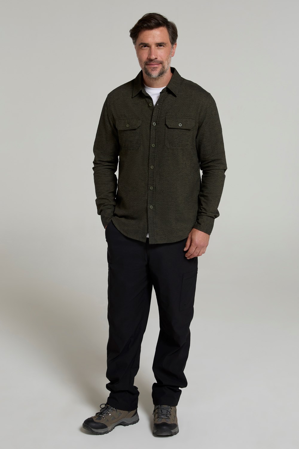 Mountain Warehouse Herren Flanell Langarm Hemd 100% Baumwolle Atmungsaktiv - Bild 167 von 316