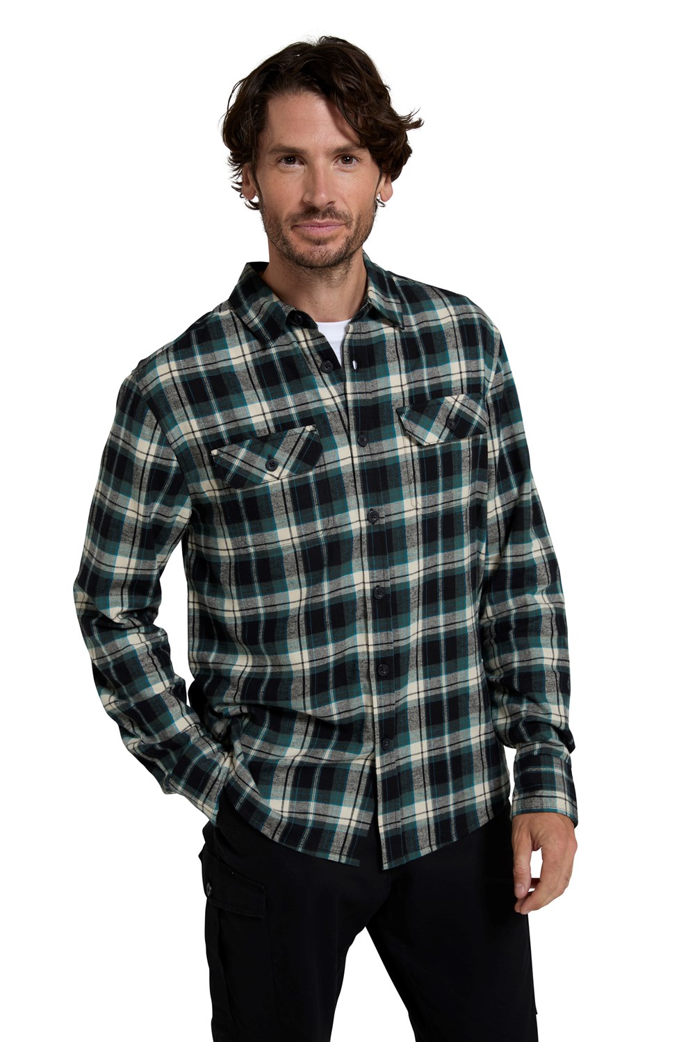 Mountain Warehouse Herren Flanell Langarm Hemd 100% Baumwolle Atmungsaktiv - Bild 191 von 316