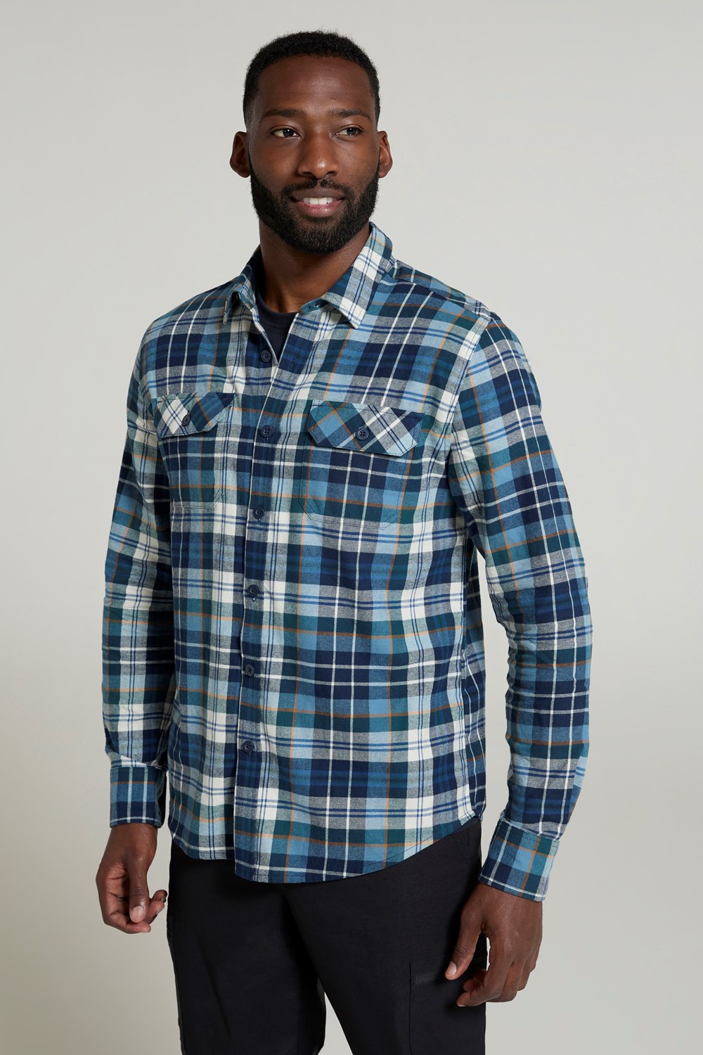 Mountain Warehouse Herren Flanell Langarm Hemd 100% Baumwolle Atmungsaktiv - Bild 194 von 316