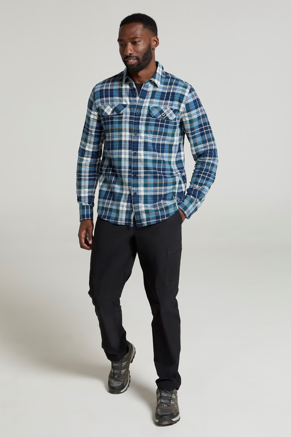 Mountain Warehouse Herren Flanell Langarm Hemd 100% Baumwolle Atmungsaktiv - Bild 195 von 316