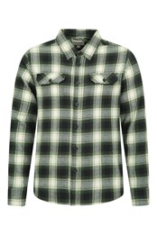 Trace Mens Flannel Long Sleeve Shirt  Light Khaki