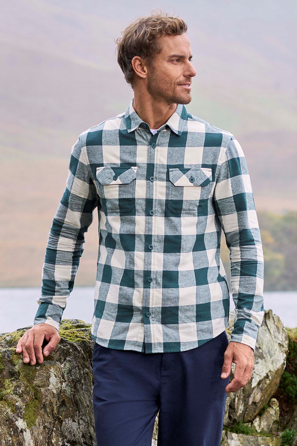 Mountain Warehouse Herren Flanell Langarm Hemd 100% Baumwolle Atmungsaktiv - Bild 204 von 316