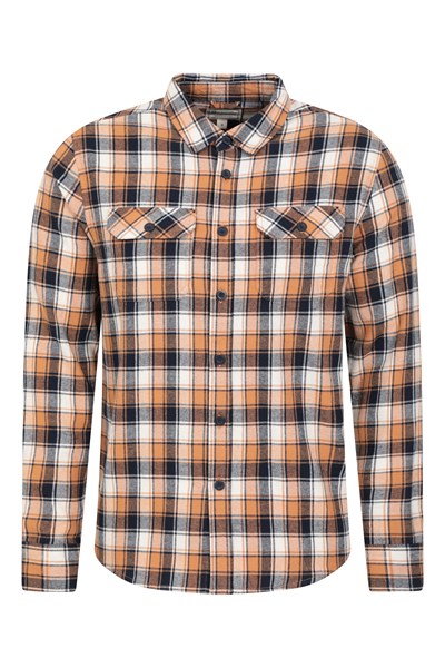 Trace Mens Flannel Long Sleeve Shirt - Yellow
