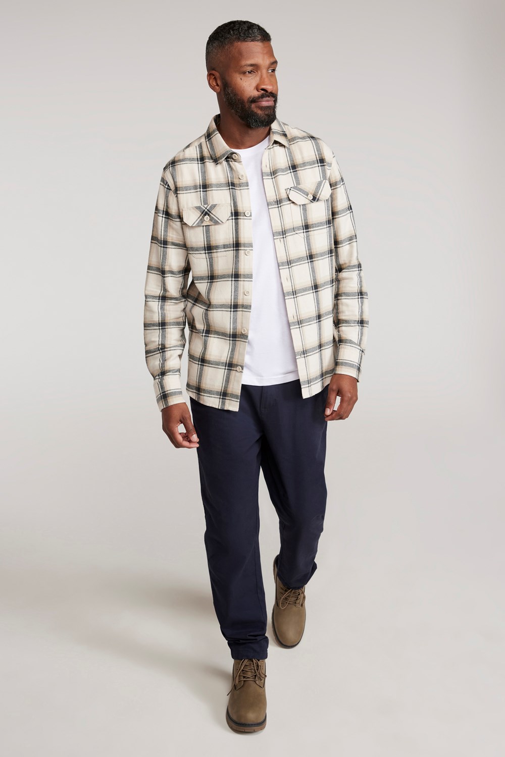 Mountain Warehouse Herren Flanell Langarm Hemd 100% Baumwolle Atmungsaktiv - Bild 231 von 316