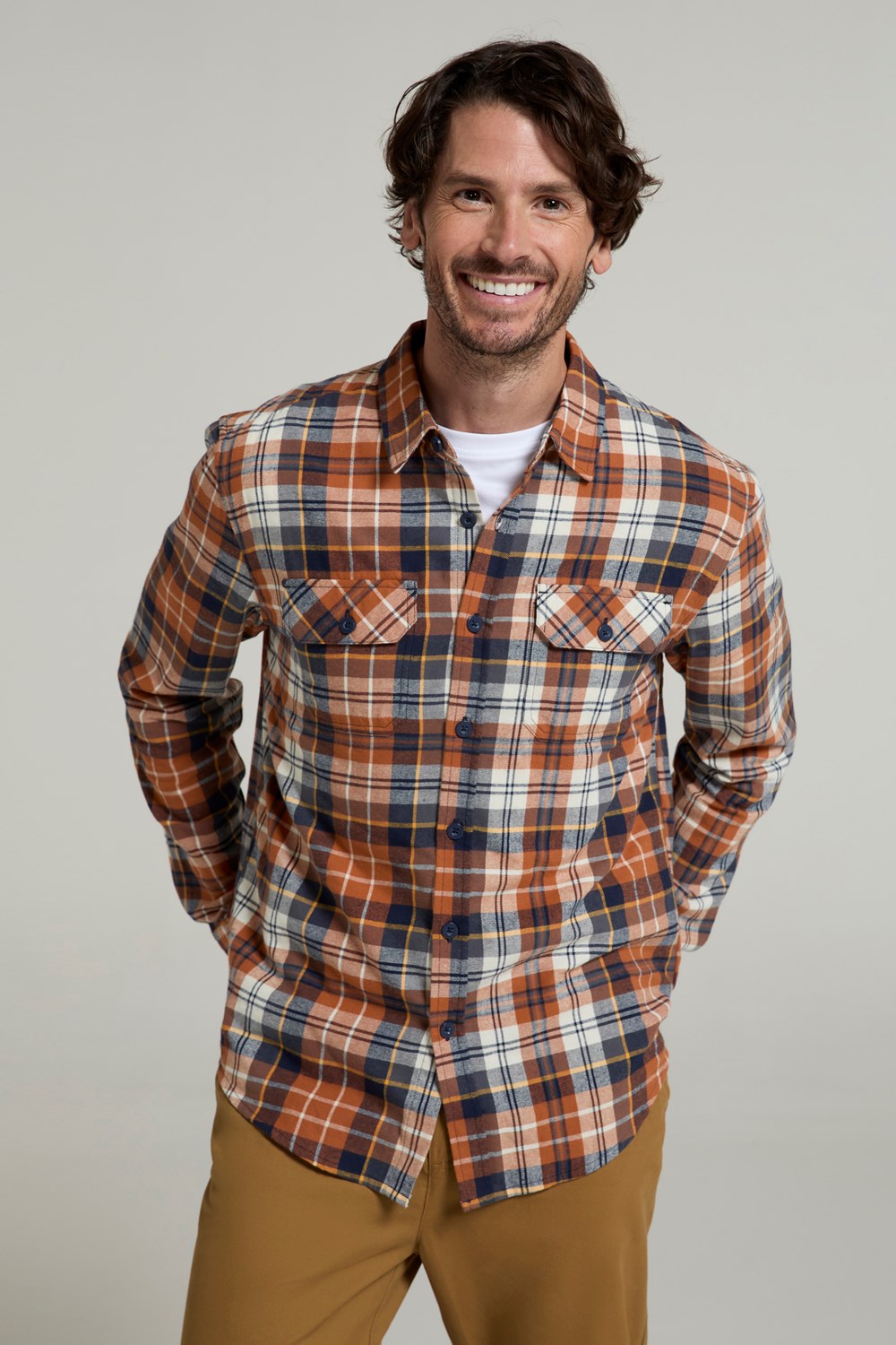Mountain Warehouse Herren Flanell Langarm Hemd 100% Baumwolle Atmungsaktiv - Bild 239 von 316