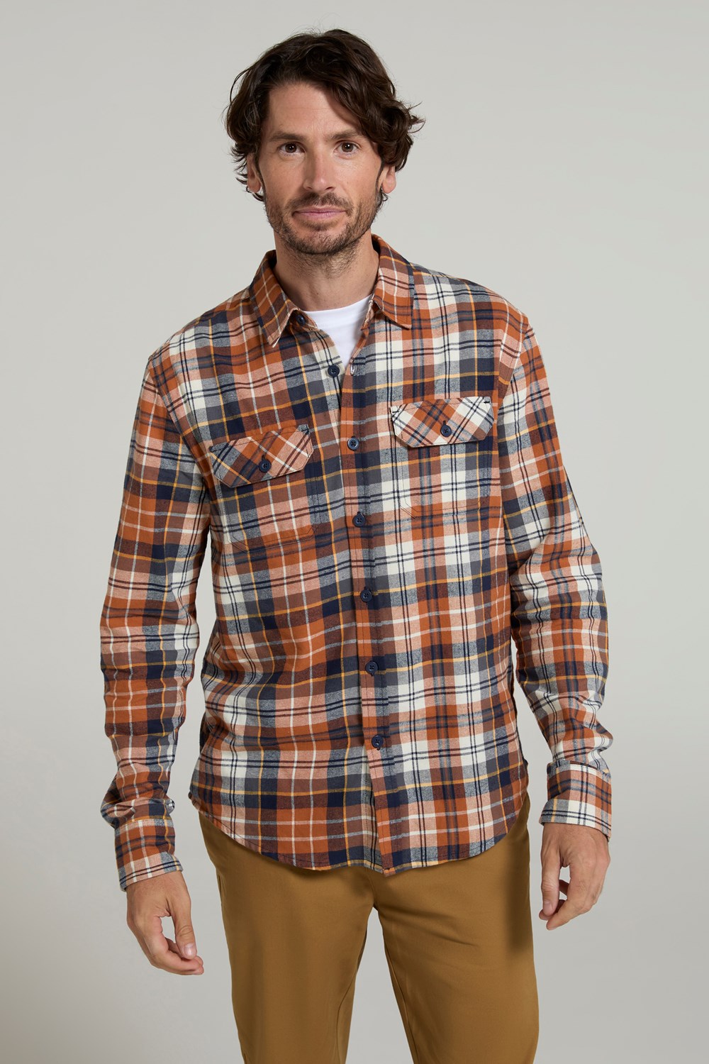 Mountain Warehouse Herren Flanell Langarm Hemd 100% Baumwolle Atmungsaktiv - Bild 241 von 316