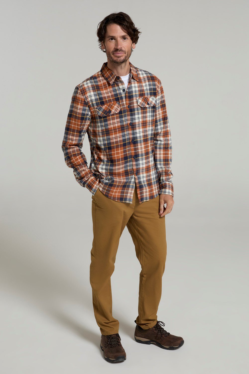 Mountain Warehouse Herren Flanell Langarm Hemd 100% Baumwolle Atmungsaktiv - Bild 243 von 316