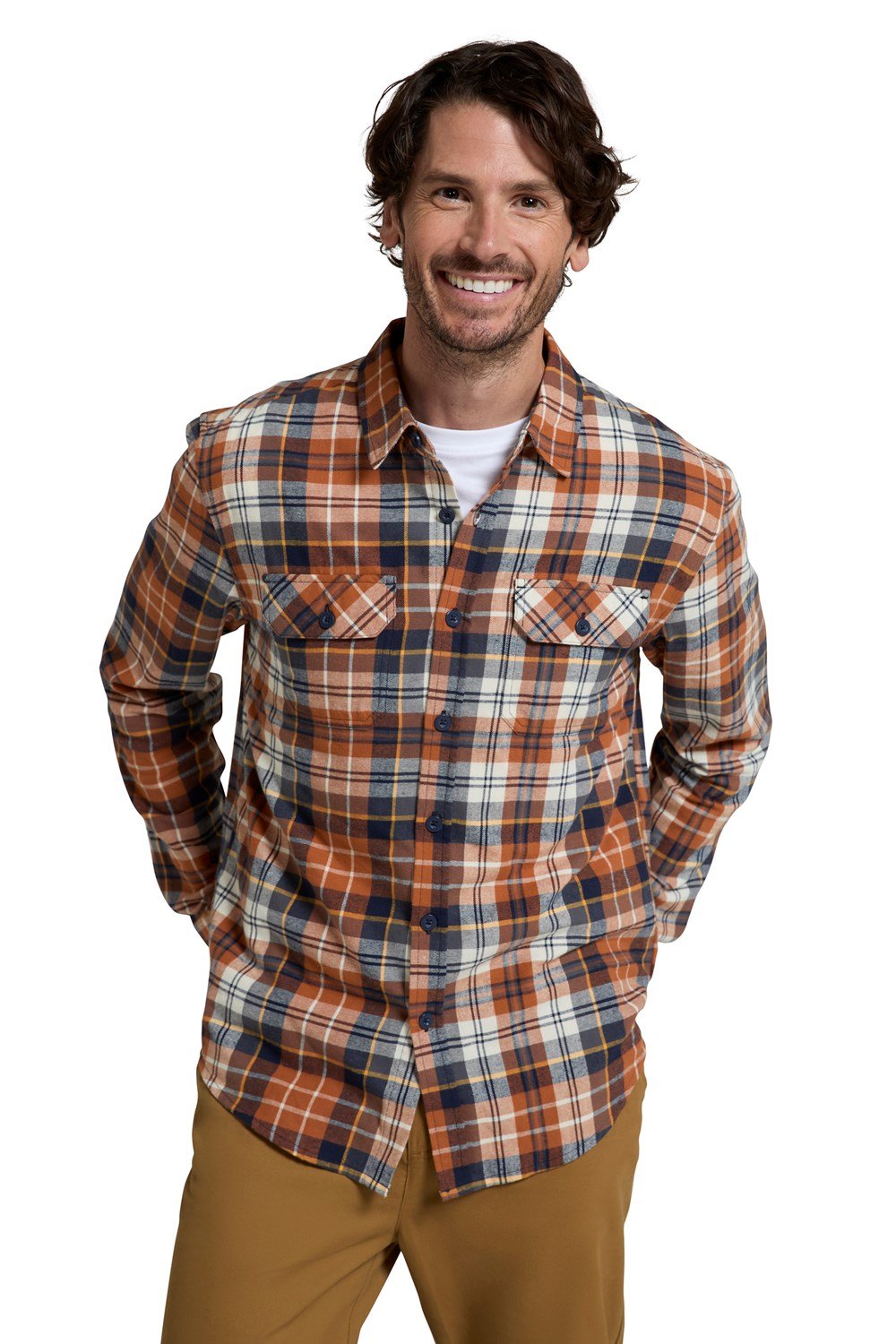 Mountain Warehouse Herren Flanell Langarm Hemd 100% Baumwolle Atmungsaktiv - Bild 250 von 316