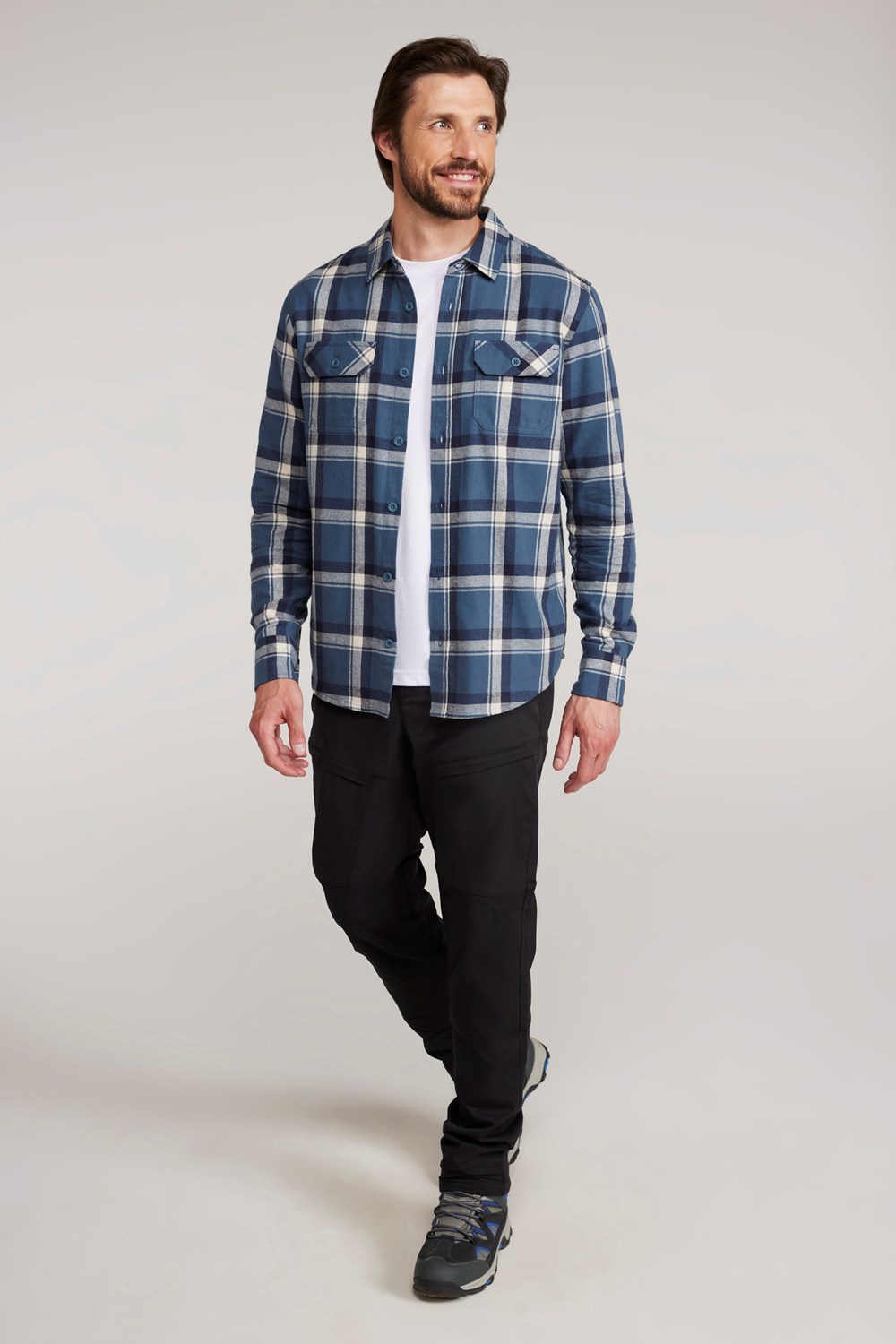 Mountain Warehouse Herren Flanell Langarm Hemd 100% Baumwolle Atmungsaktiv - Bild 261 von 316