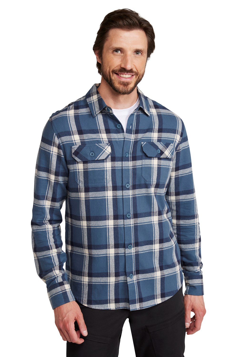 Mountain Warehouse Herren Flanell Langarm Hemd 100% Baumwolle Atmungsaktiv - Bild 268 von 316